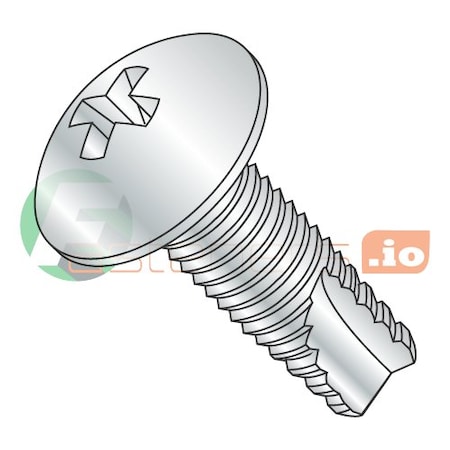 Newport Fasteners Thread Cutting Screw, #8-32 x 1/2 in, Zinc Plated Steel Truss Head Phillips Drive, 10000 PK 203097